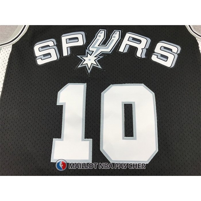 Maillot San Antonio Spurs Dennis Rodman NO 10 Mitchell & Ness 1993-94 Noir